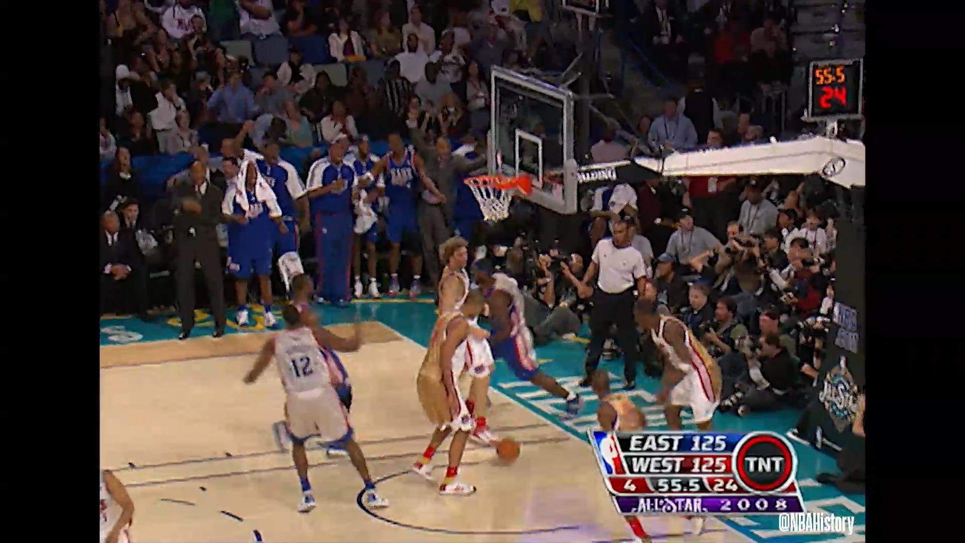 LeBron throws it DOWN with less than 1 minute to go in the 2008 All ...