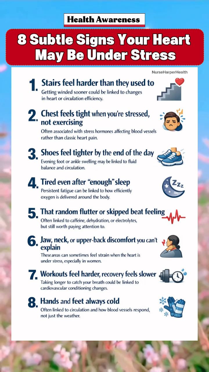 These are 8 subtle signs your heart may be under stress — and many get ...