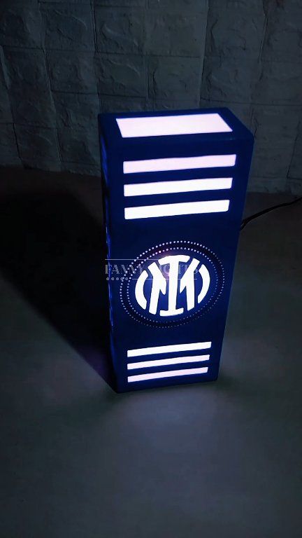 Lampu hias dinding kotak motif Inter Milan #hasilkarya #ukirpvc #diy # ...