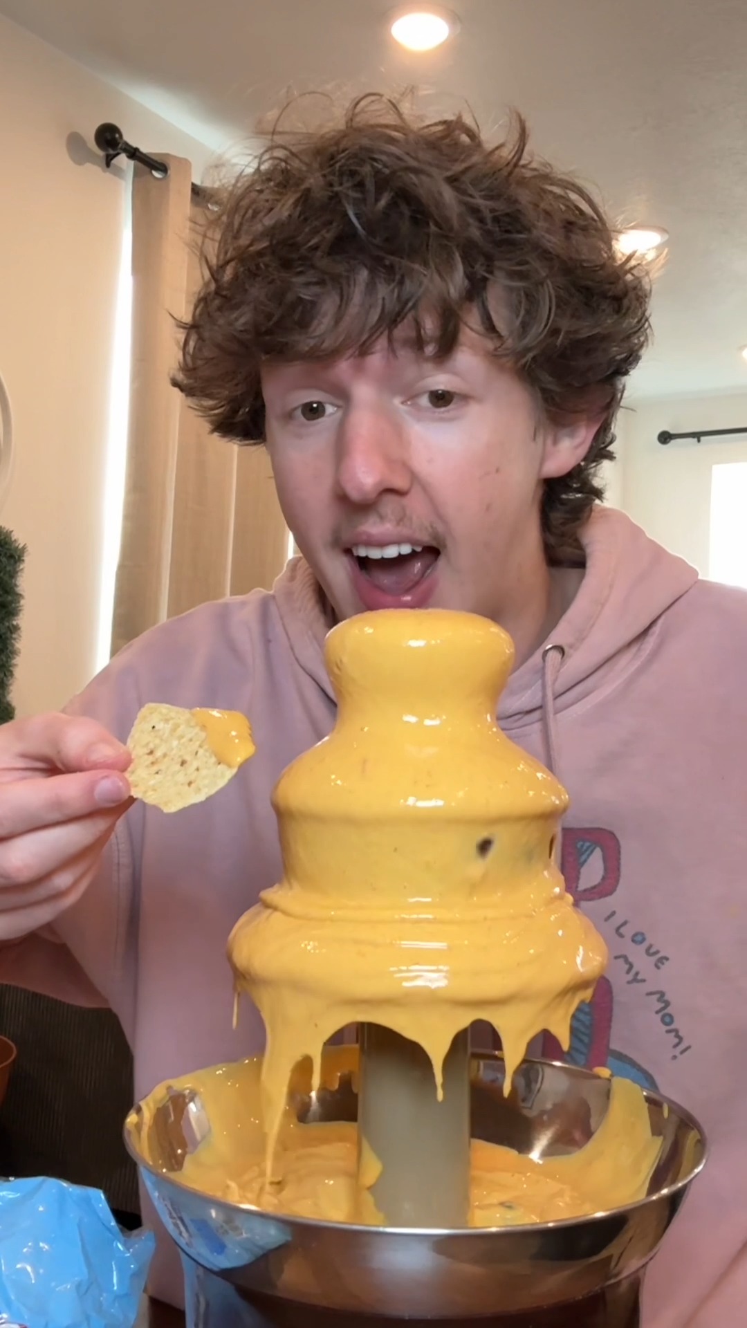 TRYING NACHO CHEESE CHOCOLATE FOUNTAIN | TyBott Official