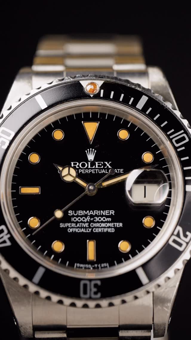 Rolex Submariner Ref. 16800, circa 1985. Black dial, stainless