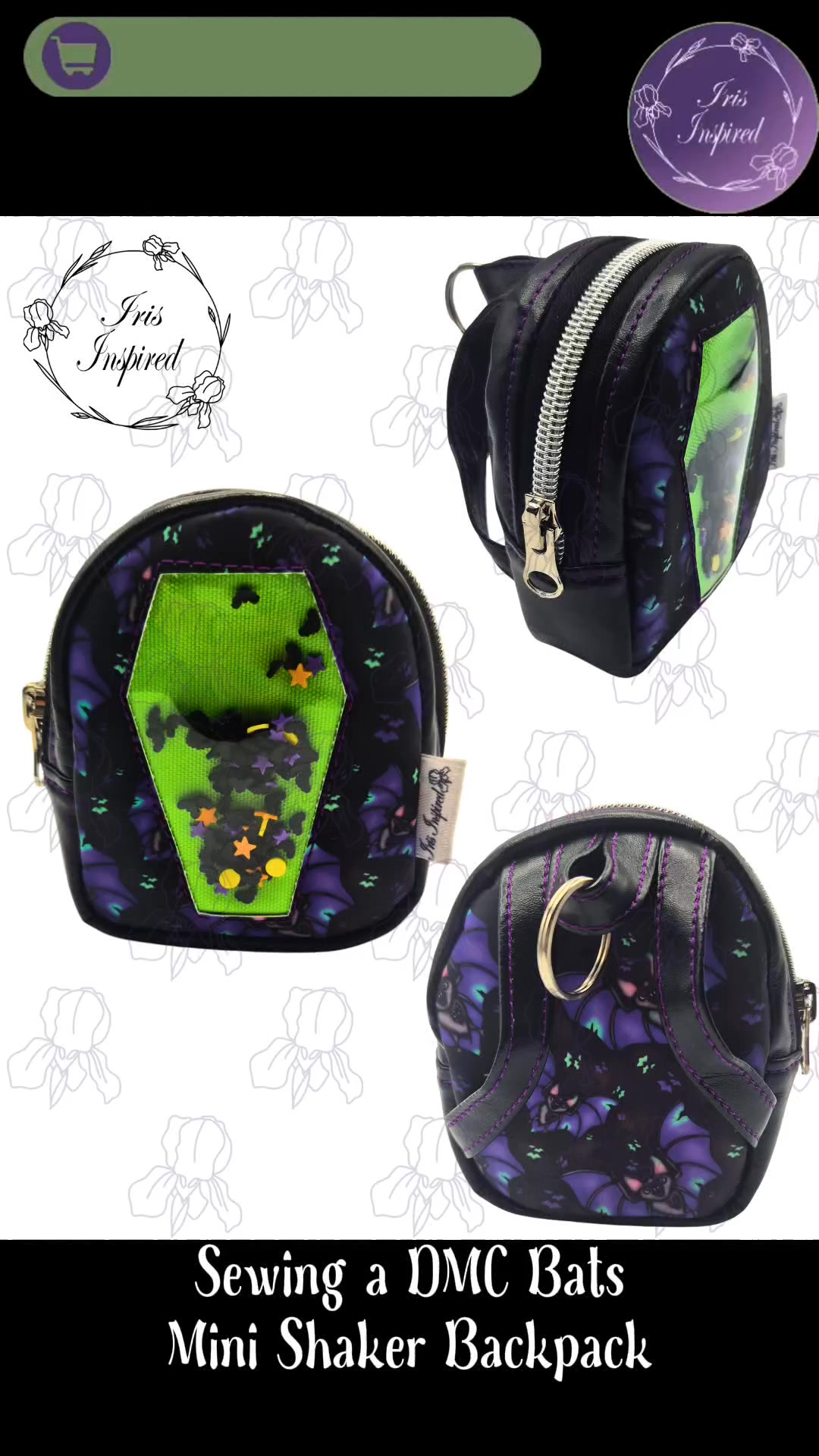Sewing a DMC Bats Mini Shaker Backpack Pattern: Bitty Bug Pac ...