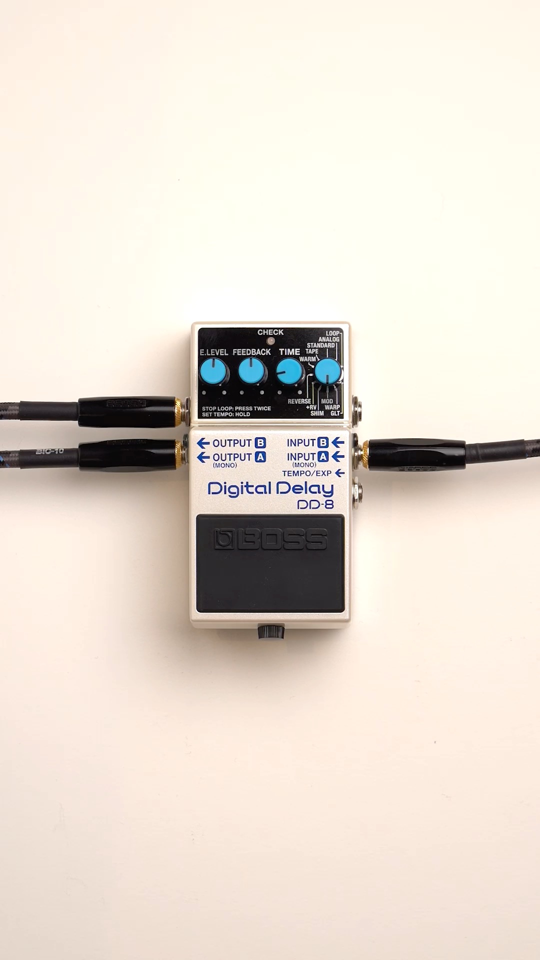 The BOSS DD-8 is equipped with a diverse selection of delays, the
