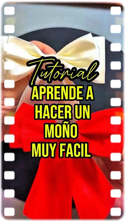 Tutorial Aprende a hacer un Moño 🎀 Comenta y Comparte ️ #moños #bows # ...
