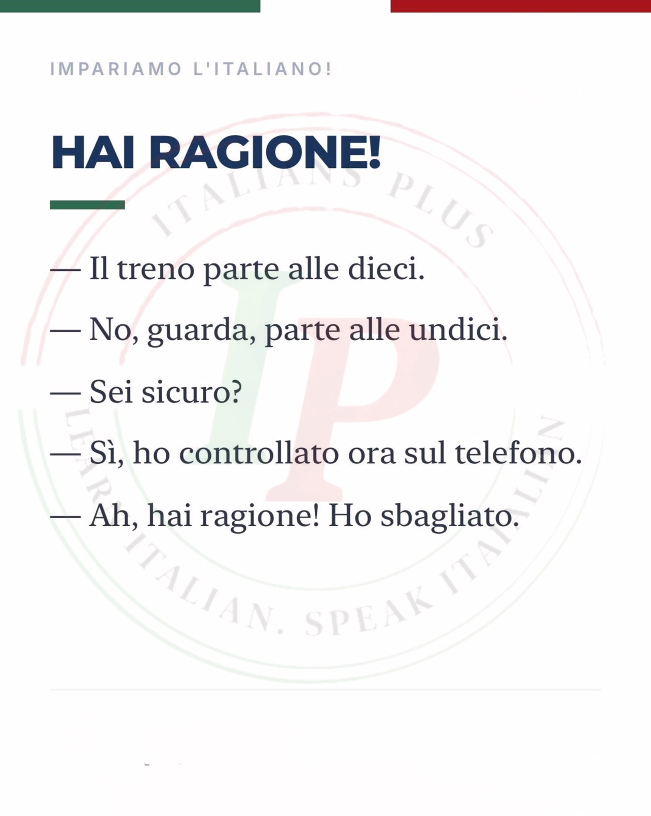 Hai Ragione! Follow Italians Plus for more. #italiansplus # ...