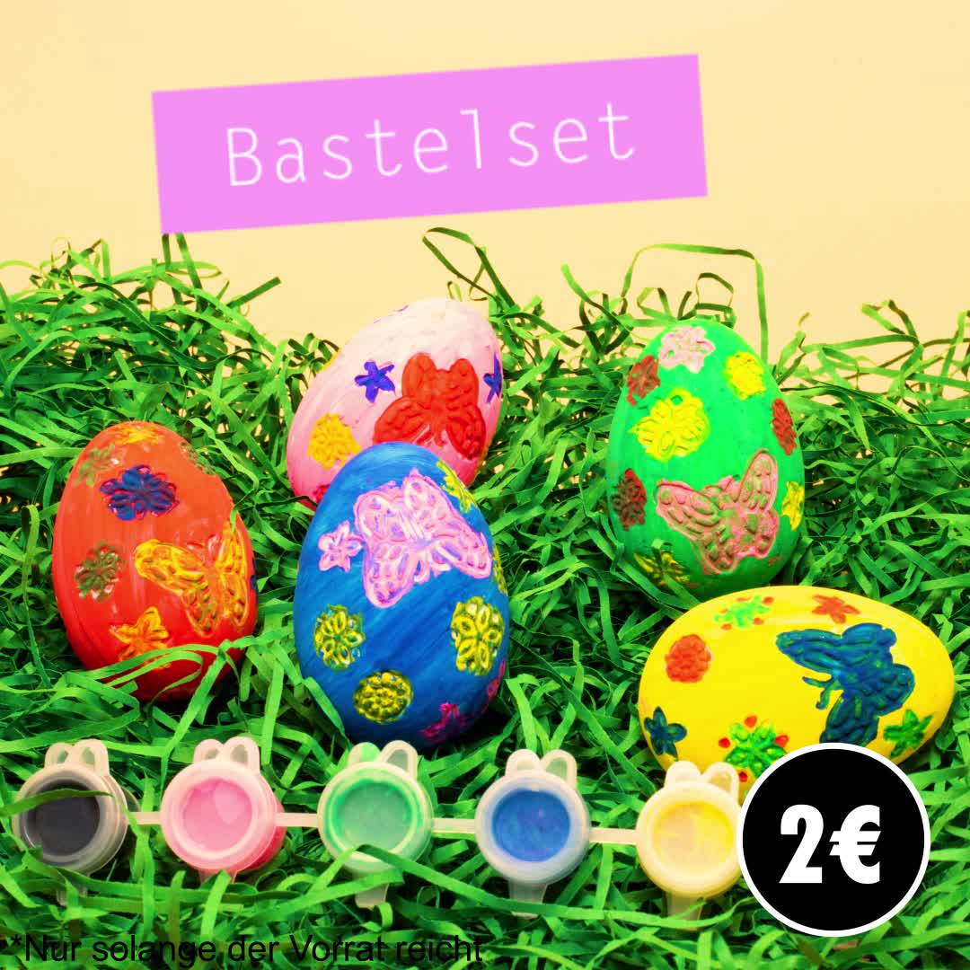 Mit unserem Bastelset könnt Ihr Eure Osterdeko ganz leicht selbst gestalten. Wer hat's schon ausprobiert? 🐣🌼, PS: Im Set enthalten sind 8 Styropor-Eier, Farbe und Pinsel., #tedi #tedideutschland