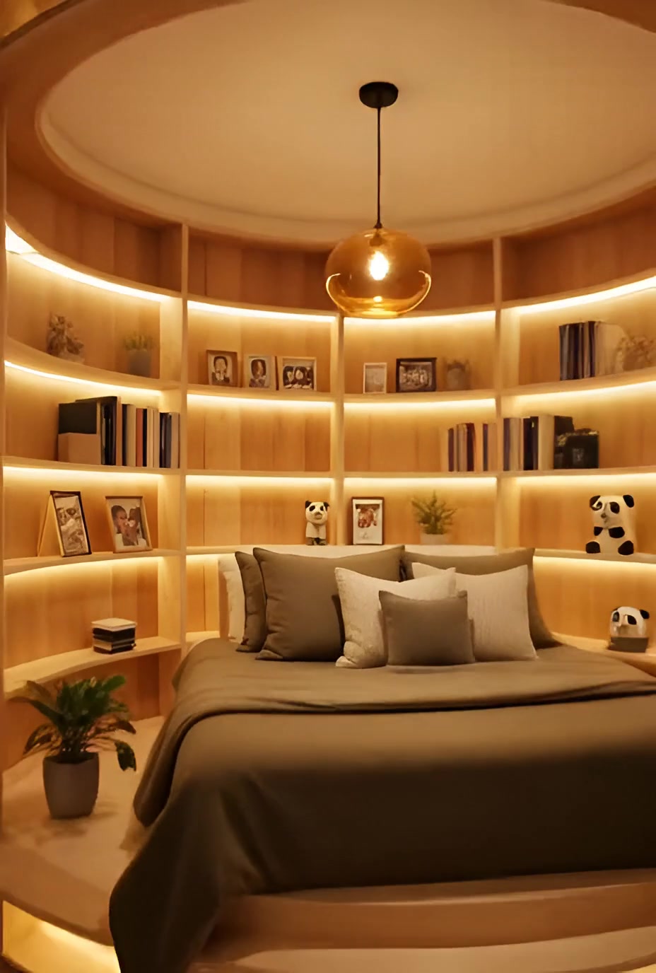 Pallet Round Bed with Shelves #pallets #palette #Bedroomfurniture # ...
