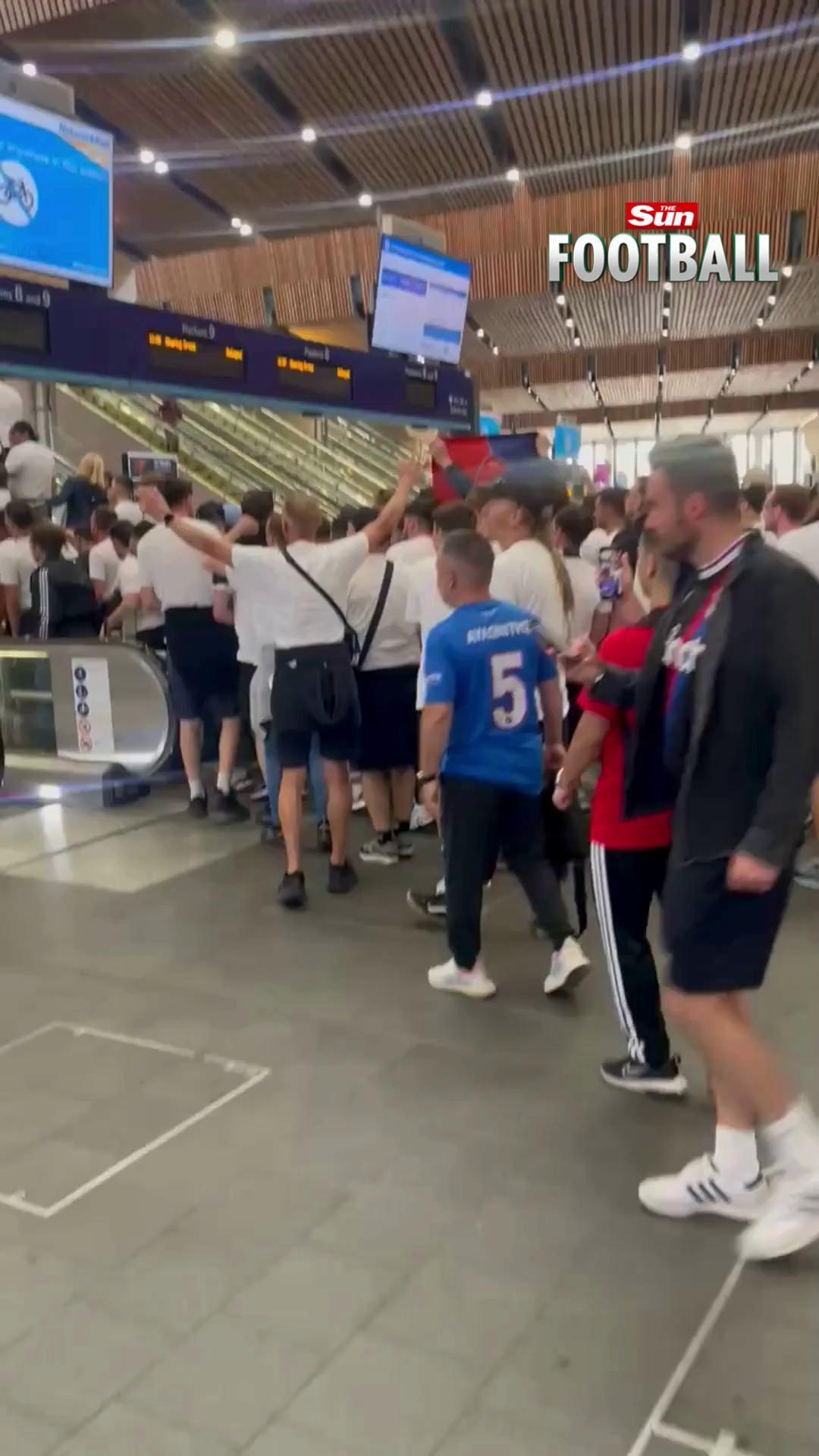 Crystal Palace fans have TAKEN OVER London Bridge station 🤩 | The Sun ...