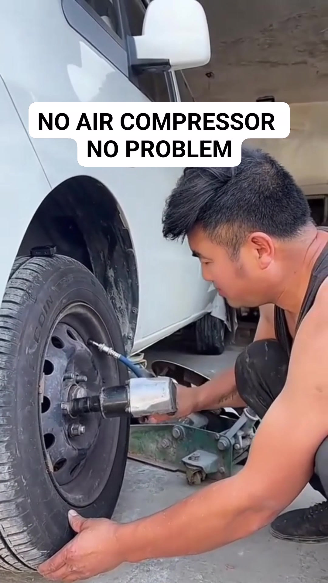 NO AIR COMPRESSOR NO PROBLEM #reelsfbシ #reelschallenge #likeforlikes # ...