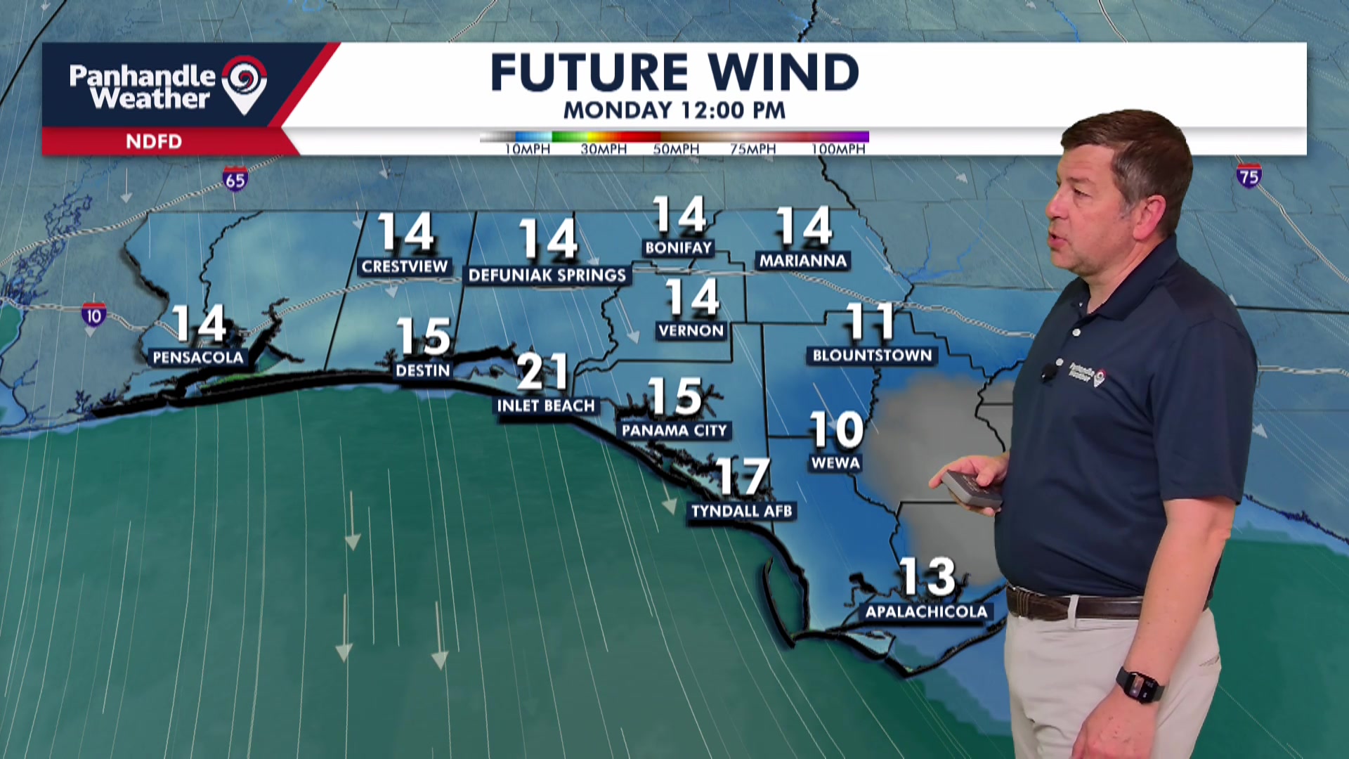 Expect a line of strong to severe storms over NWFL this afternoon ...