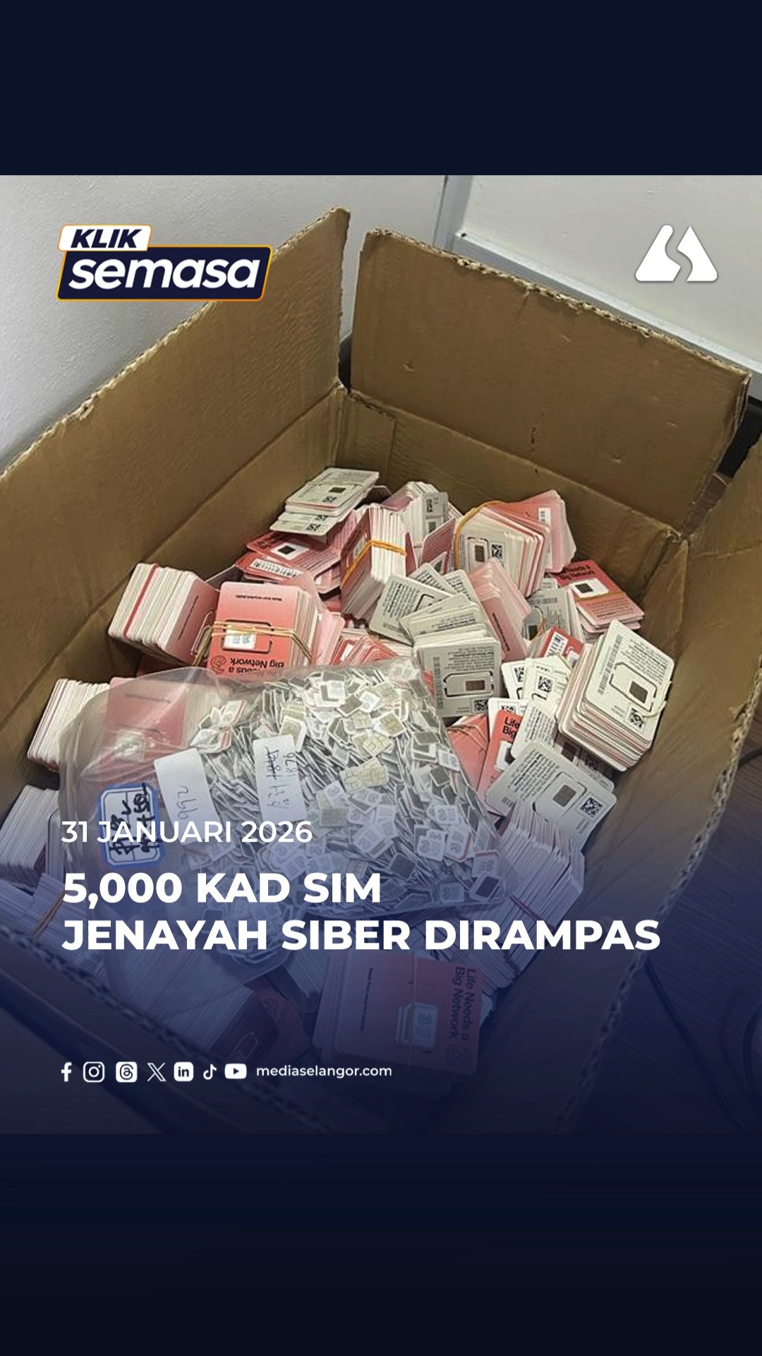 Polis merampas 5,000 kad SIM dan 50 peralatan SIM Box dalam serbuan di ...