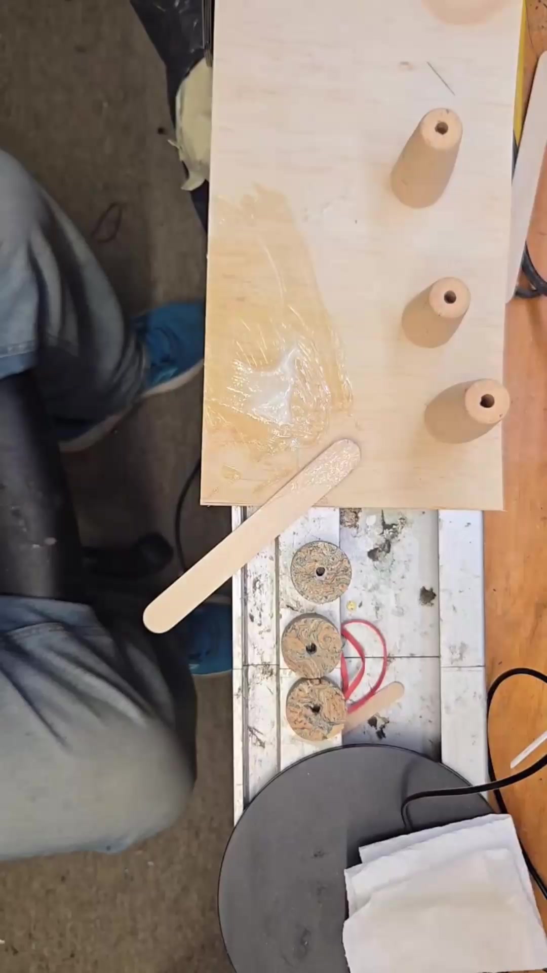 Finishing touches that matter. Adding cork rings to the end of a ...