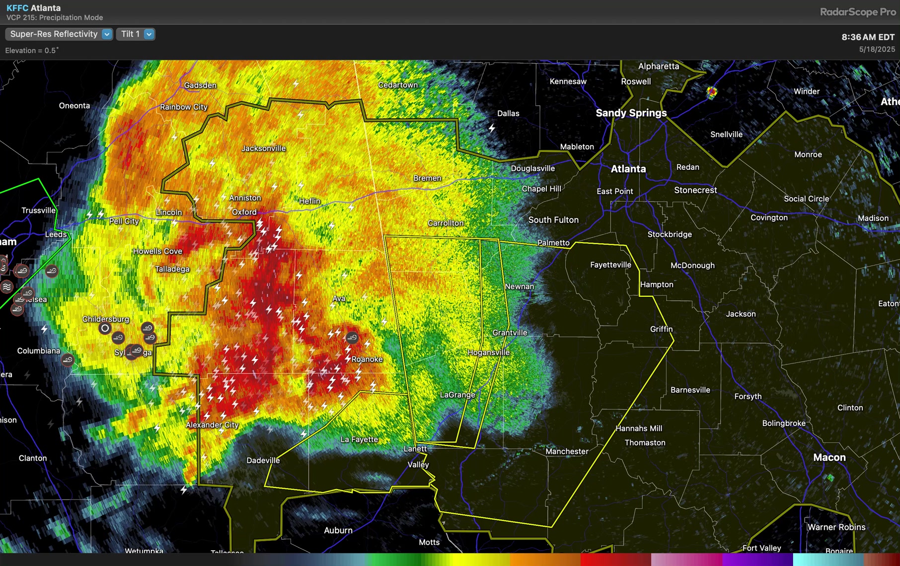 This cluster of storms is producing hail and strong wind gusts. See the ...