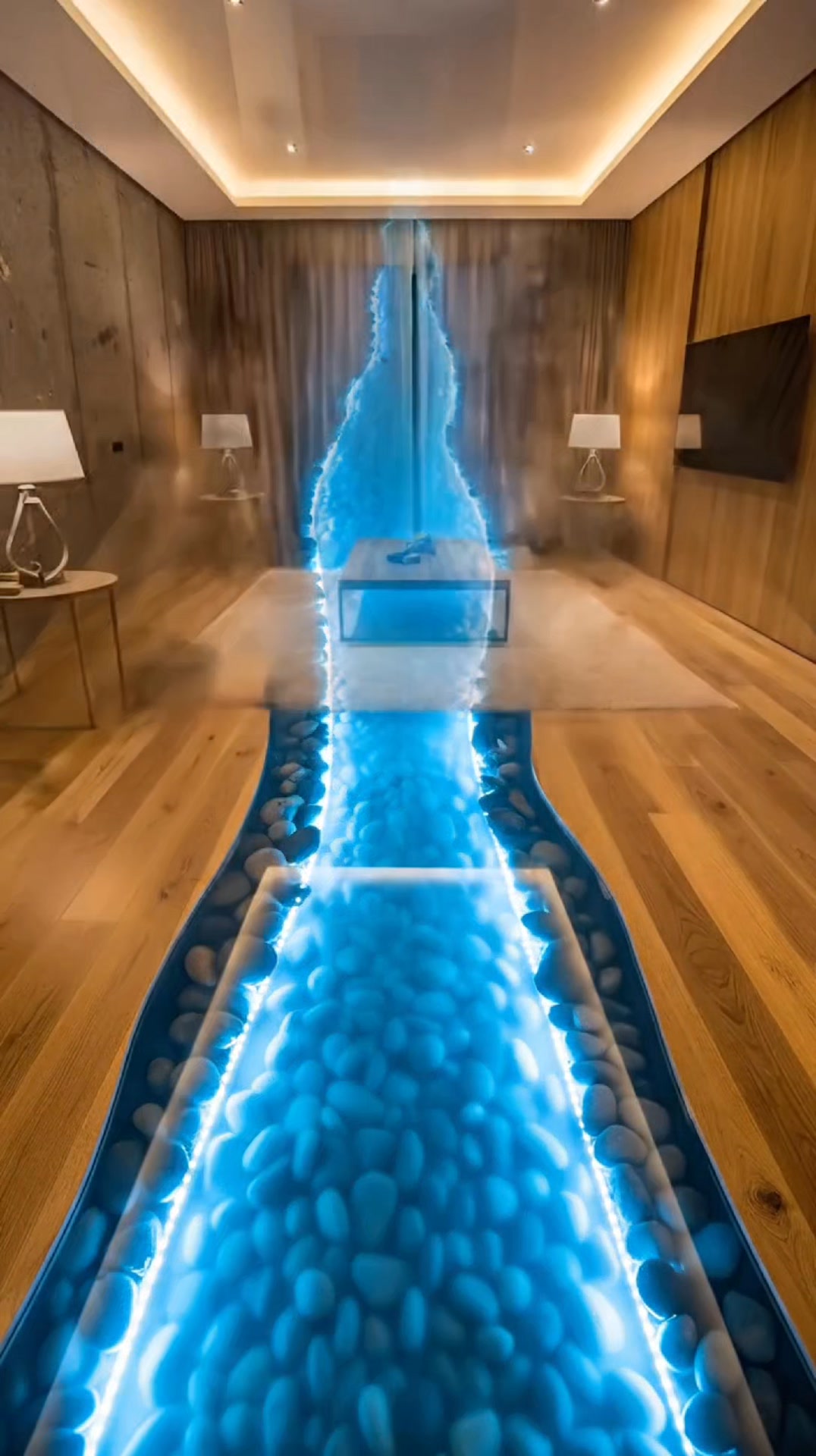 Luxury Epoxy River Living Room Transformation | Cinematic Interior ...