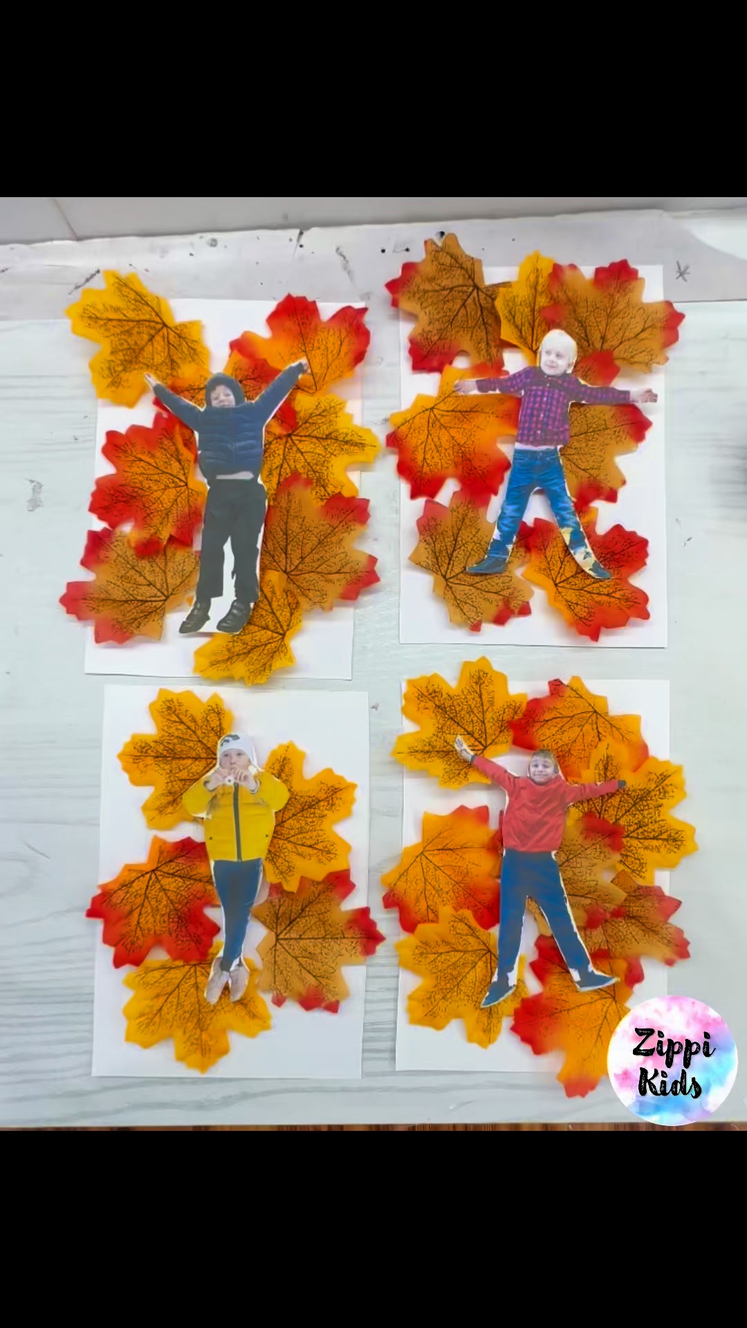 Super cute fake fall leaves craft for kids! Manes great fall bulletin ...