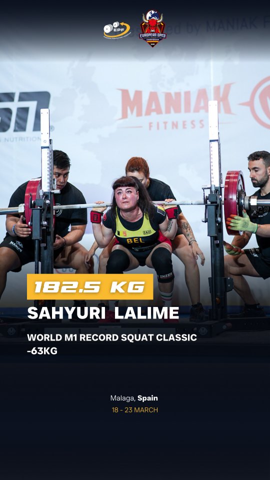 New World Masters 1 Record Squat Classic with 182.5 kg by Sahyuri ...