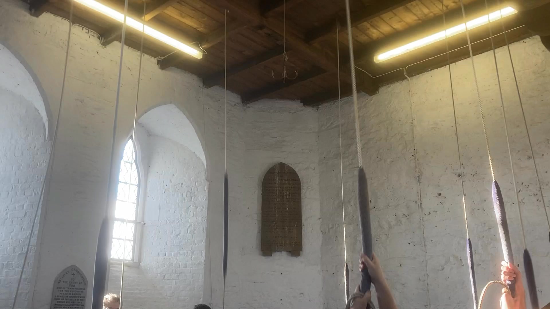 The spacious ringing room at St Giles. | The Surrey Association of ...