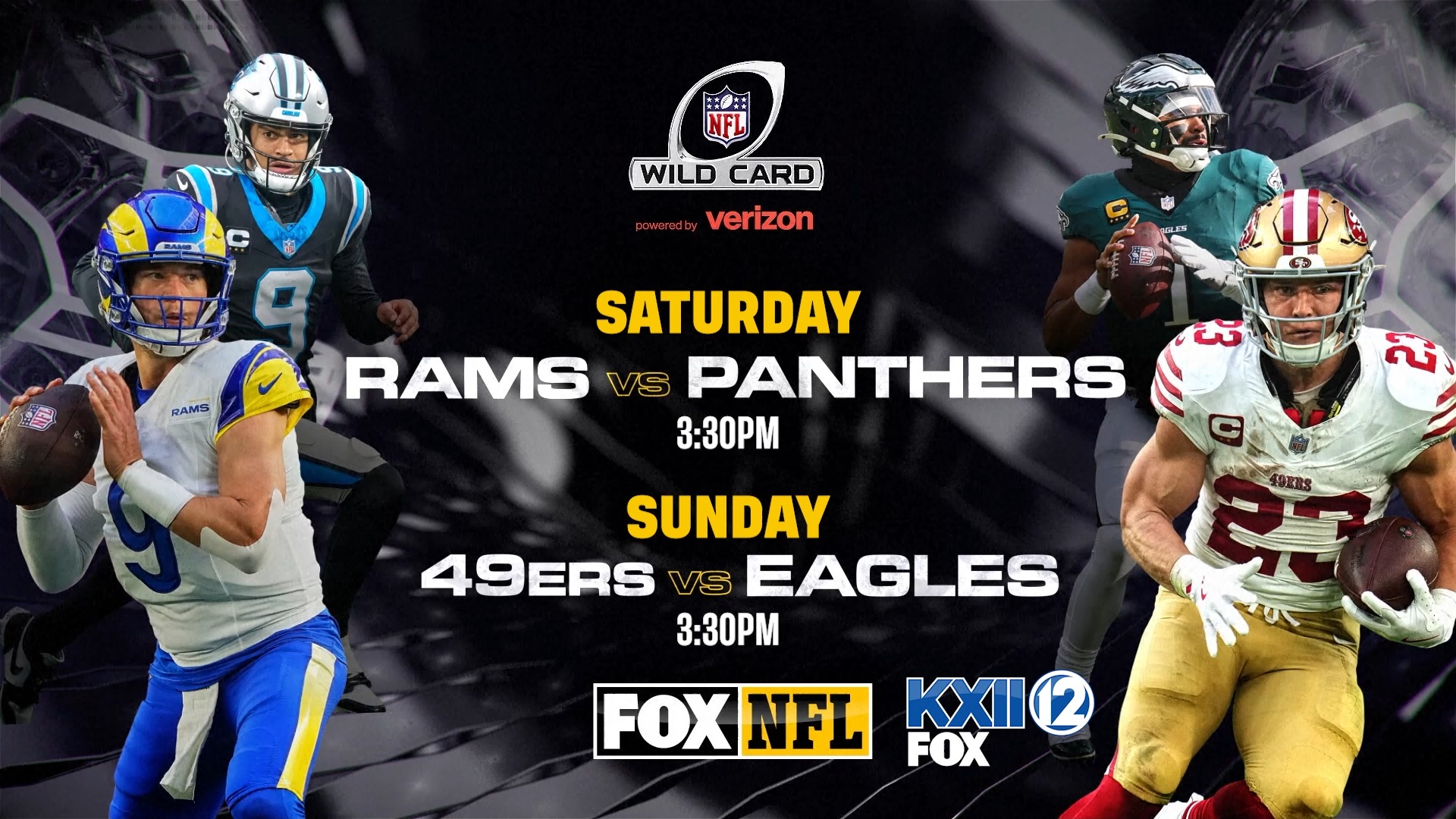 🏈 NFL PLAYOFFS WILD CARD WEEKEND ON KXII FOX 12! 🏈 Postseason football ...
