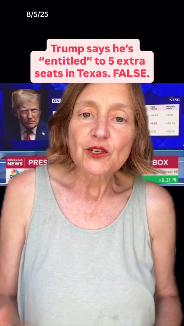 Trump says he’s “entitled” to 5 extra seats in Texas. That’s false ...
