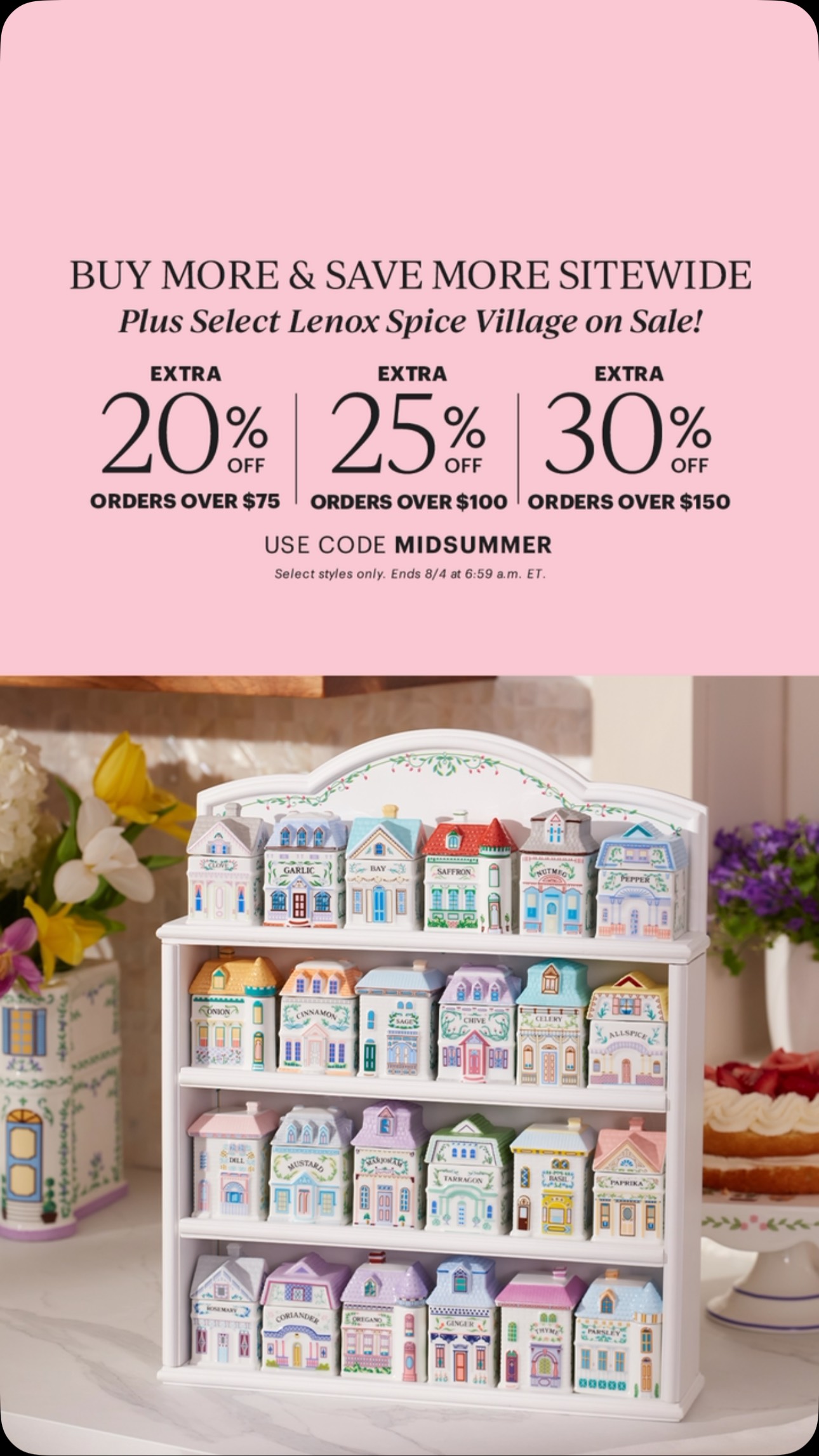 A Midsummer Treat: Up to 30% off select Spice Village! Buy more