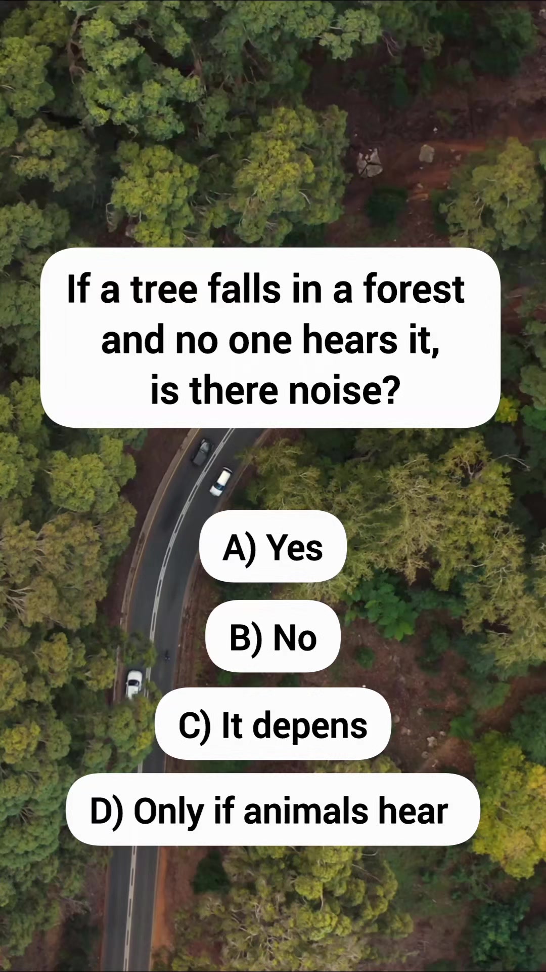 Can you solve this riddle| If a tree falls in a forest and no one hears ...