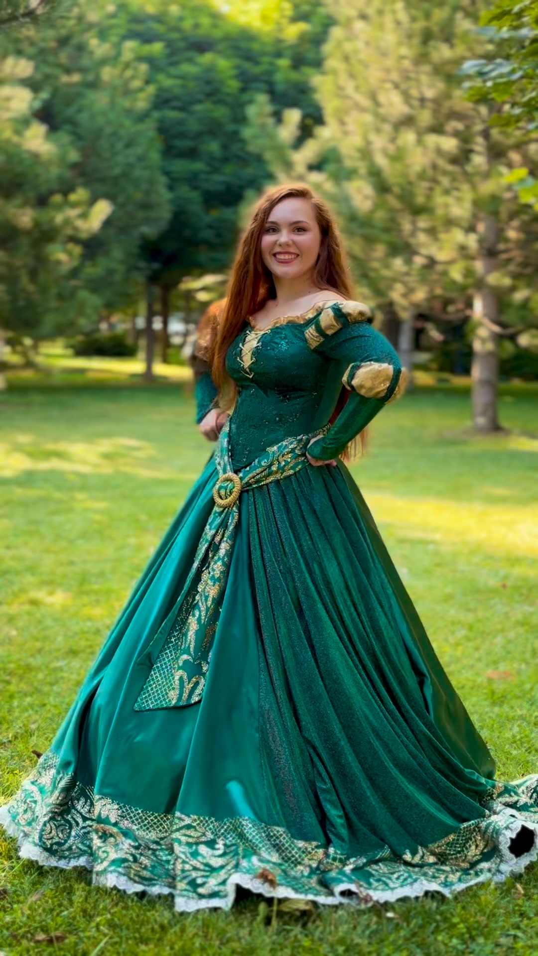 merida green dress Princess costume✨ Available for purchase at YaffieDreams.com . . . . . #disneyprincess #merida #meridacosplay #disneycosplay #princessdress easy install