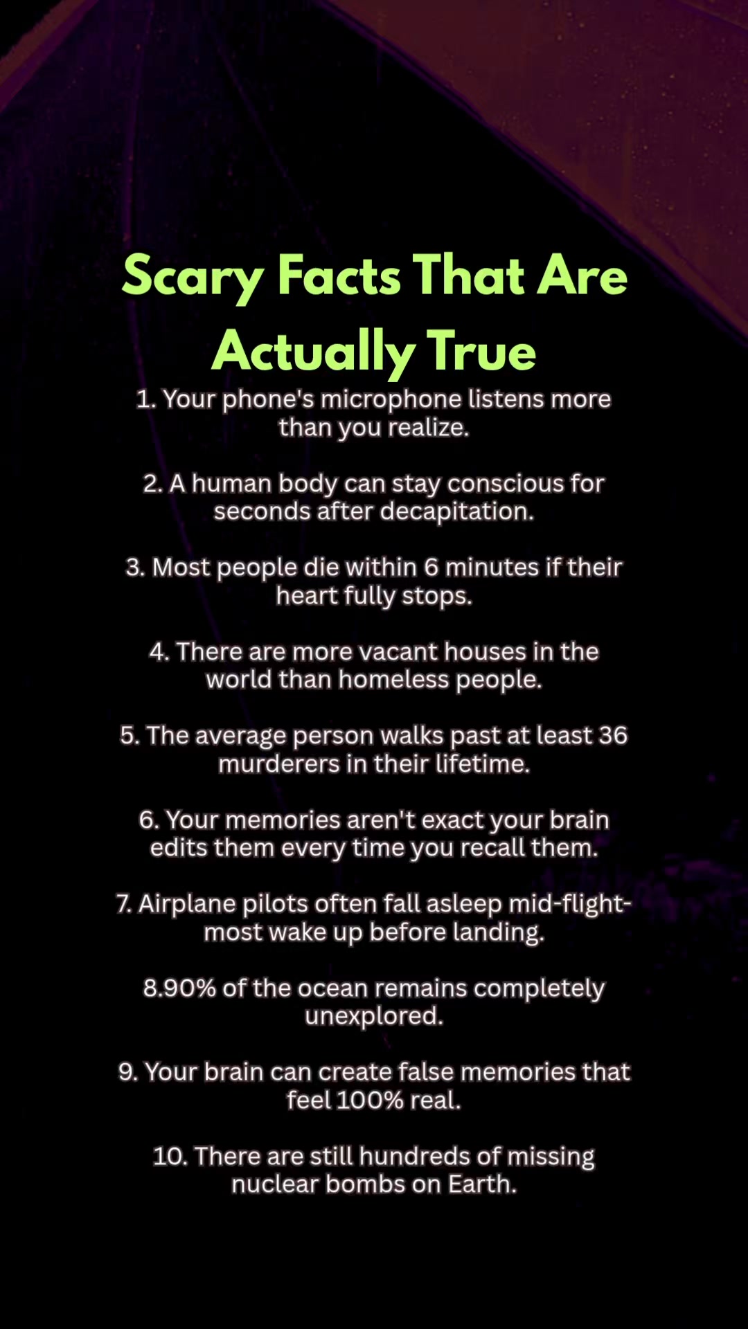 Scary facts that are actually true..... #relatable #psychology #fb ...