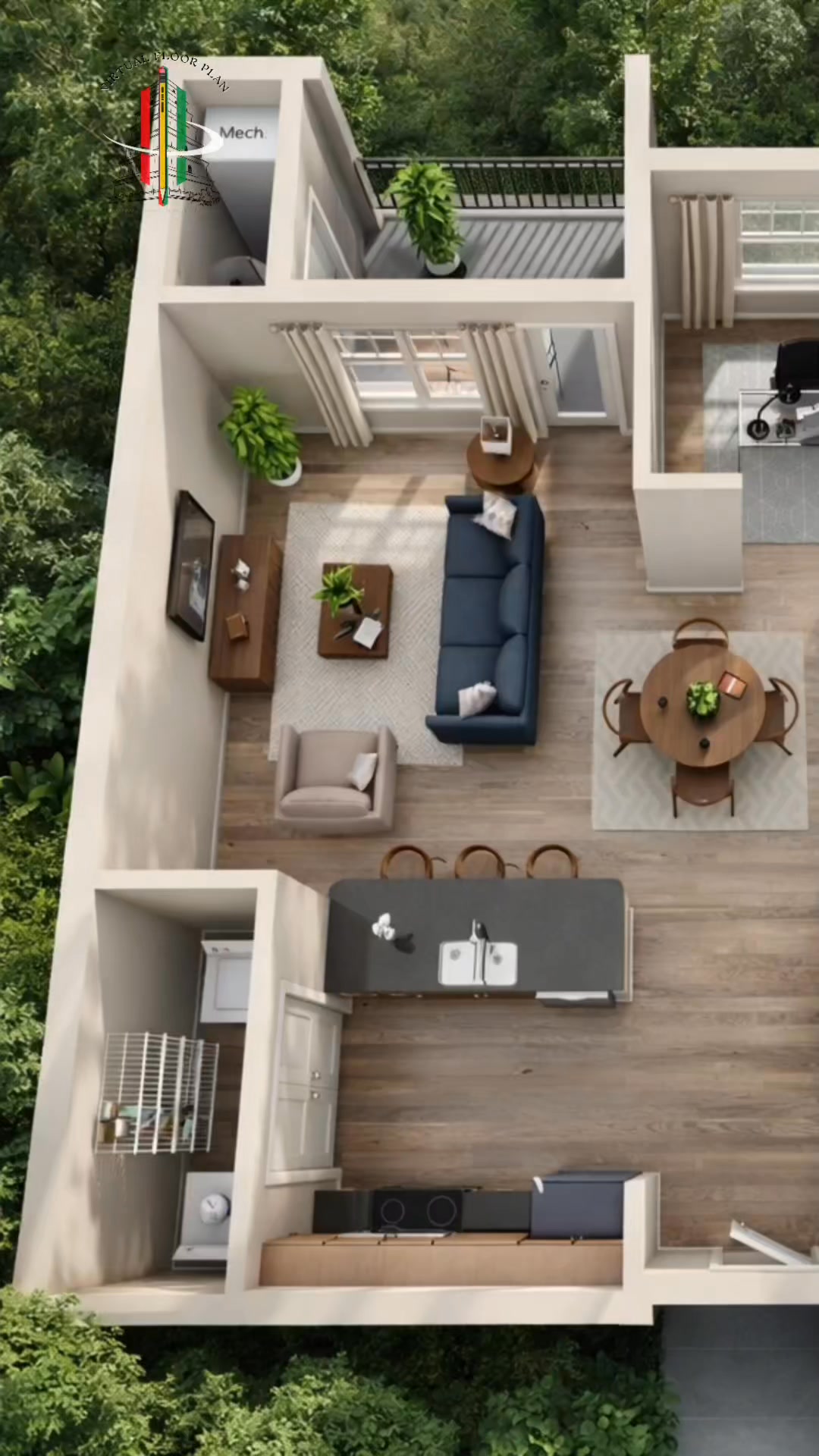 Modern Two Bedroom Apartment Design Idea | Smart & Stylish Layout ...