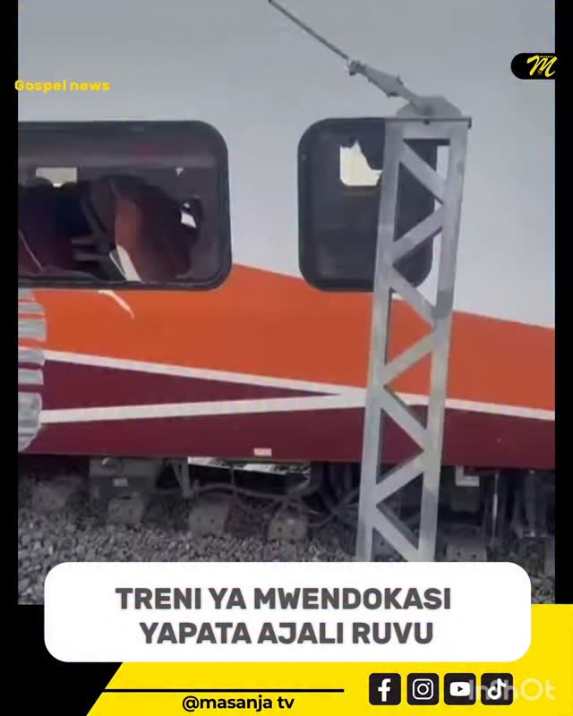 Treni ya Mwendokasi (SGR) imepata ajali katika eneo la Ruvu Mkoani ...