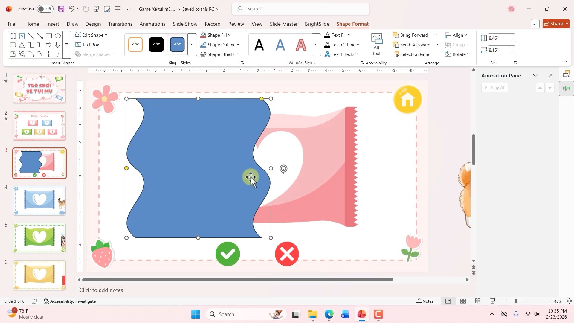 Hướng dẫn thầy cô chi tiết cách làm trò chơi Xé túi mù trên PowerPoint ...