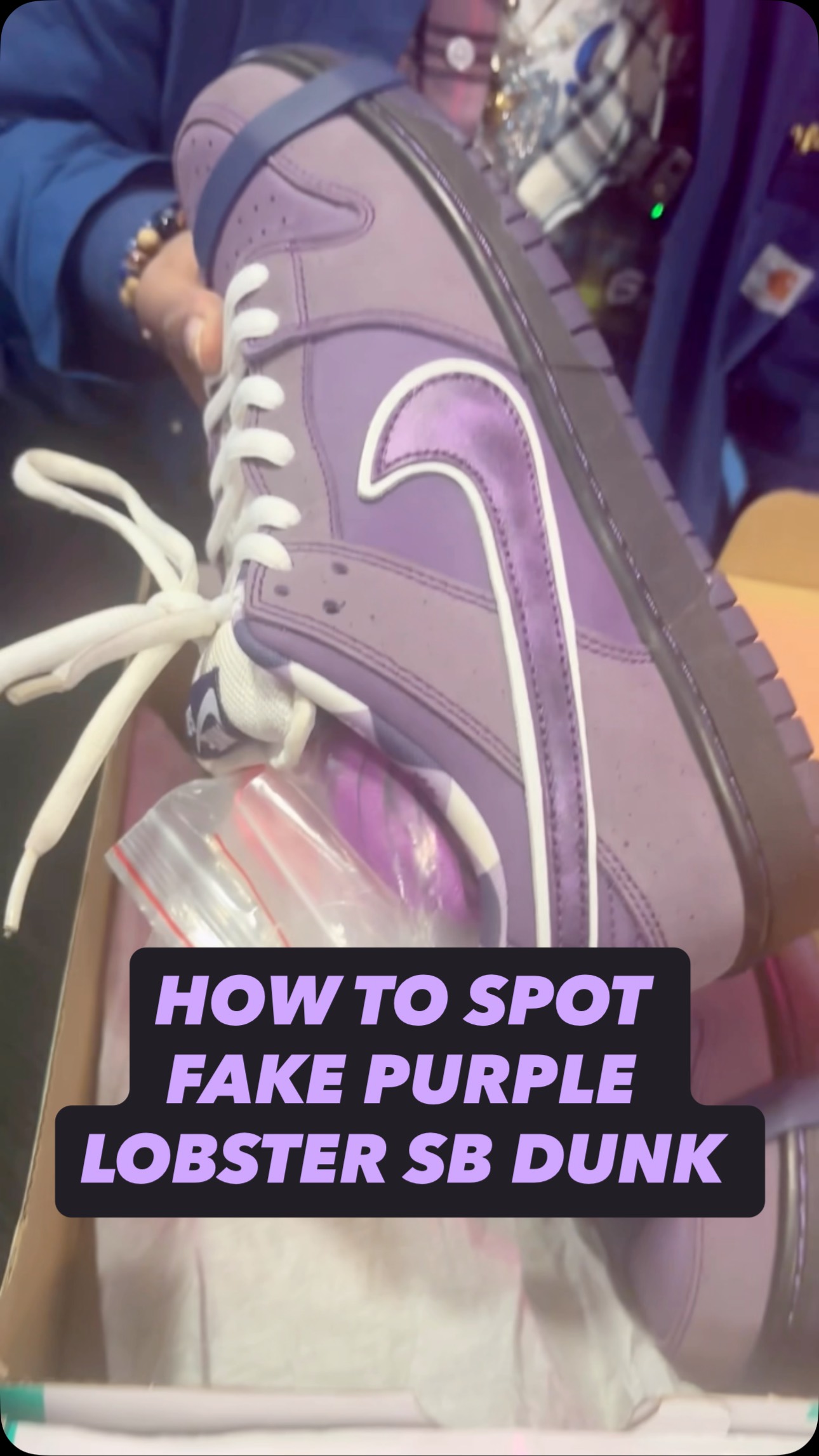 How to spot FAKE purple lobster SB dunk 🦞 | Sneaker Con