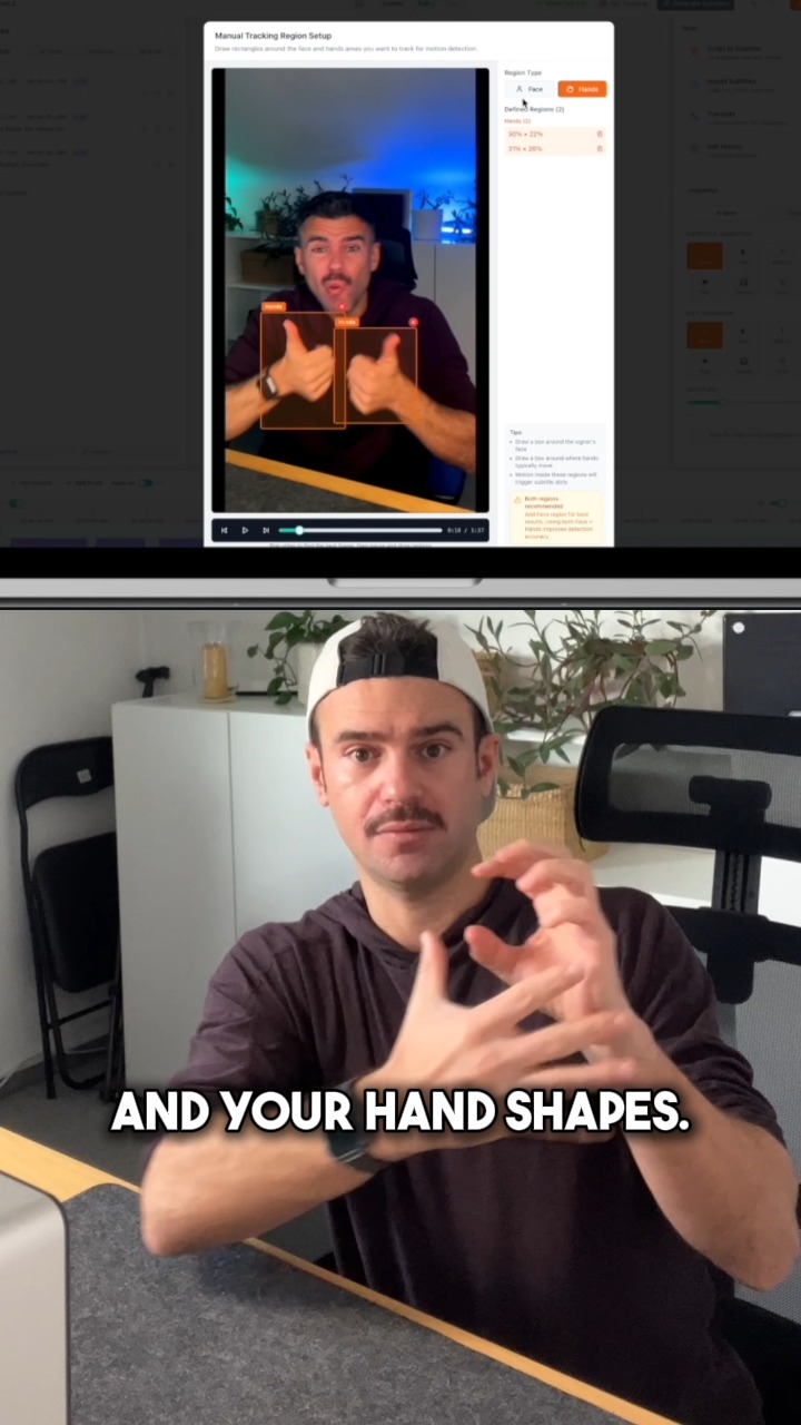 A new feature is here. My subtitle platform can now track your face and ...