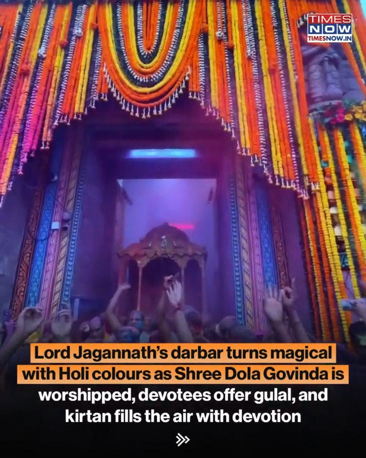 Hundreds of devotees, soaked in vibrant gulal, gathered at the ...