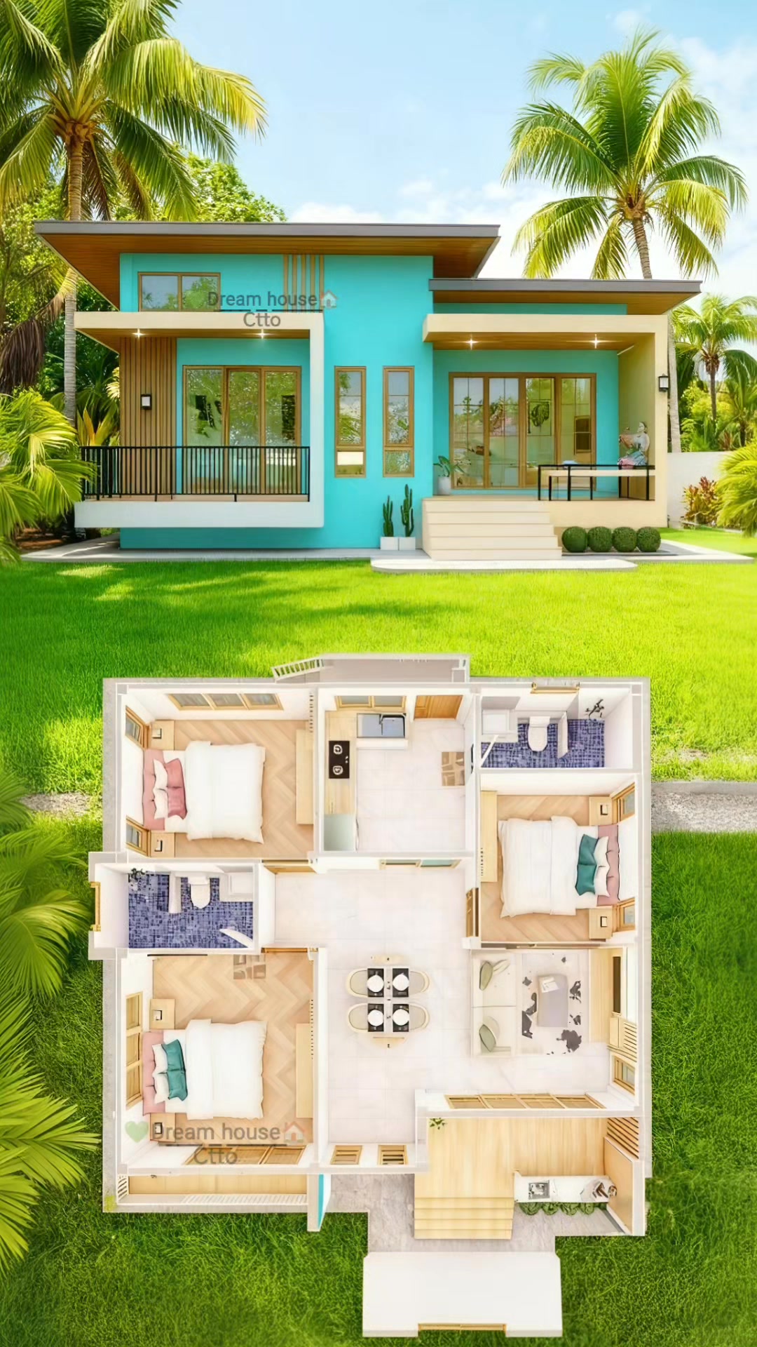 🌿Smart and inspiring 3-bedroom home plan ideas designed for family ...