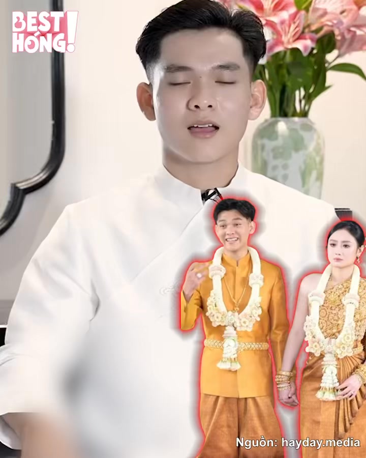 Chú rể Campuchia bày tỏ yêu thương với vợ bằng tiếng Việt ai nghe cũng ...