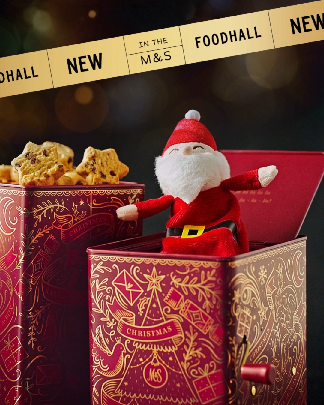 Unwrap the magic of Christmas with our Santa Jack‑in‑a‑Box Musical Tin ...