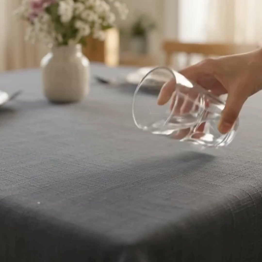Kleine Tropfen? Kein Drama. 💧, Wasserabweisende Tischdecken von TiDeko – einfach abtupfen und weiter genießen. | TiDeko Tischdecken
