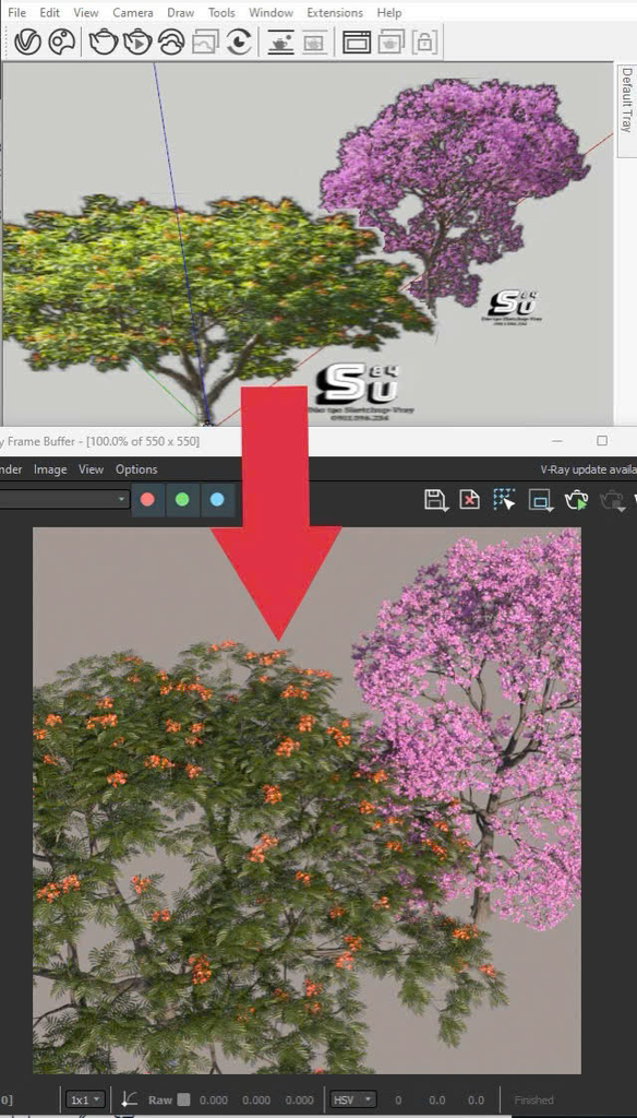 Thư viện cây 2D siêu nhẹ tênh. Dùng quá mượt anh em ạ #su84 #sketchup ...