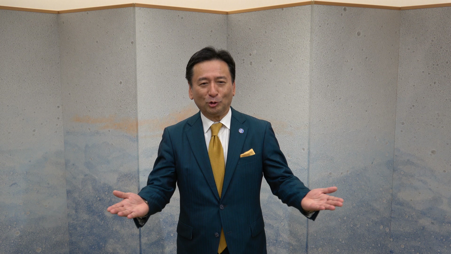 だいじん H.E. Mr Yamaguchi Yoshinori, Governor, Saga Prefecture conveyed