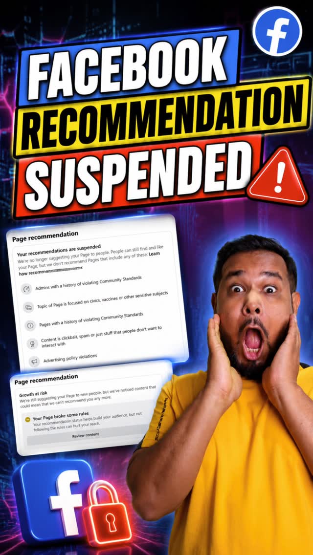おきょん 🚨 Facebook Recommendation Suspended? Fix It Now! | Page Reach