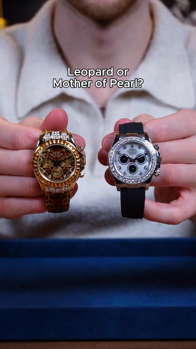 Two Daytonas. Both completely over the top. 💎🐆 On the left: the