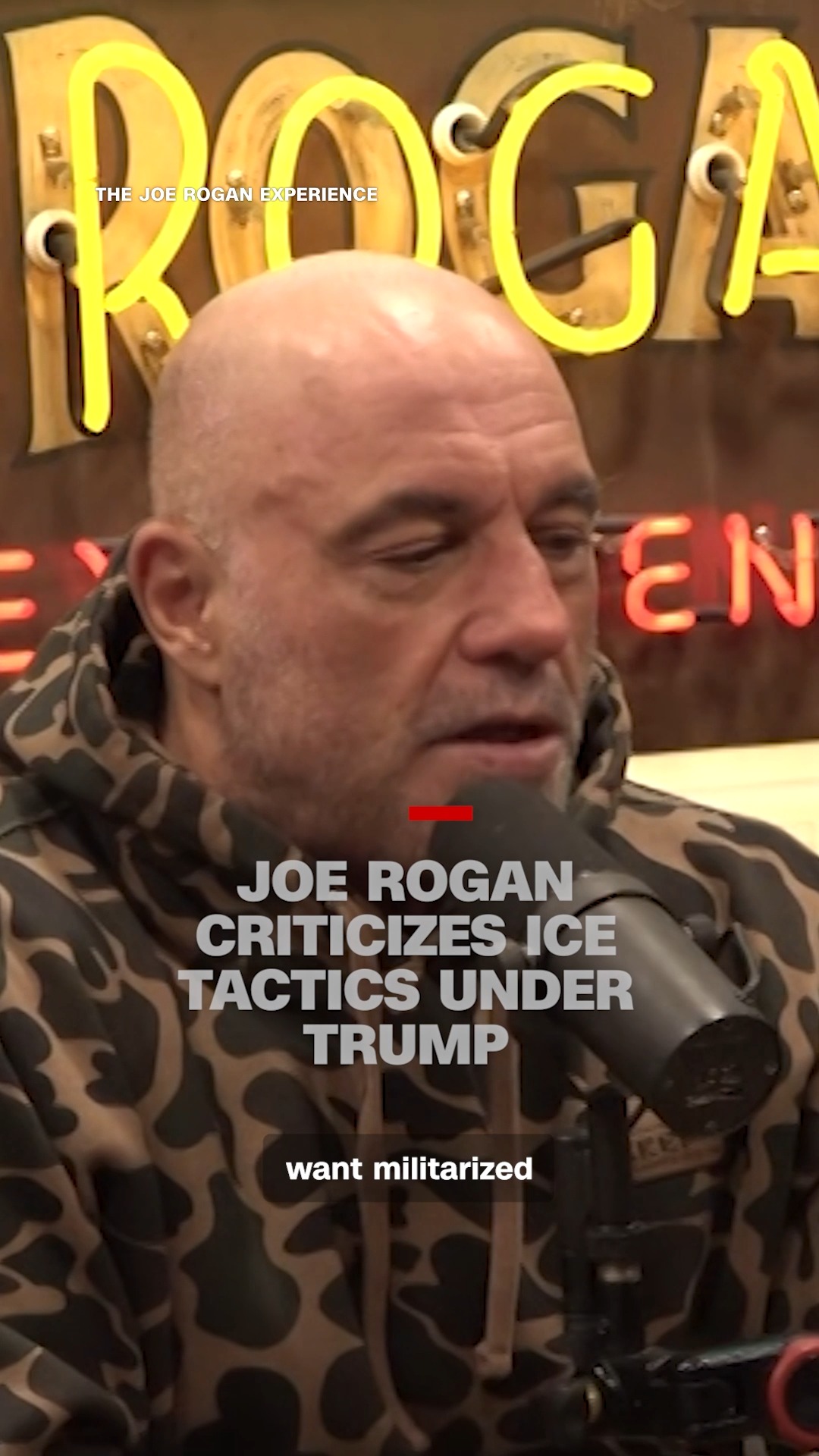 On his show, Joe Rogan criticized some of the tactics ICE is using to ...