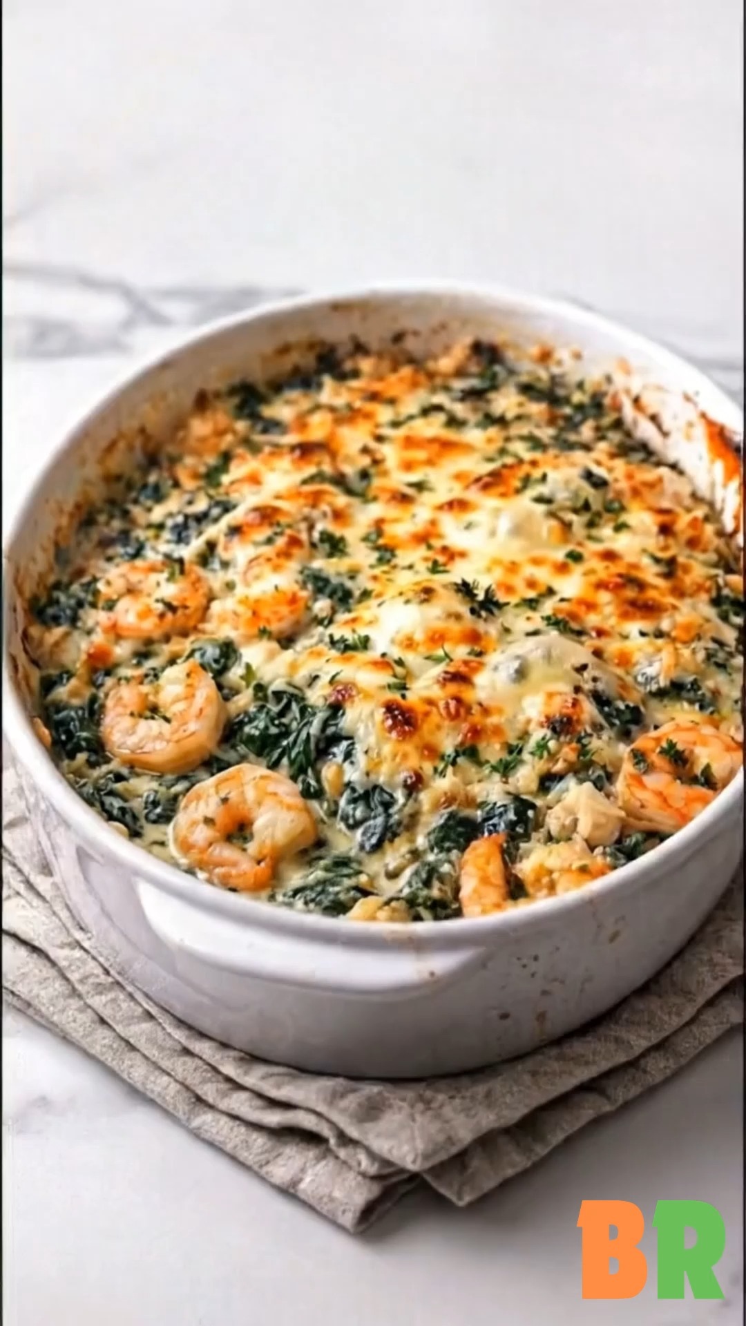 🍤 Ruth’s-Style Seafood Spinach Rockefeller Bake Rich, velvety, and ...