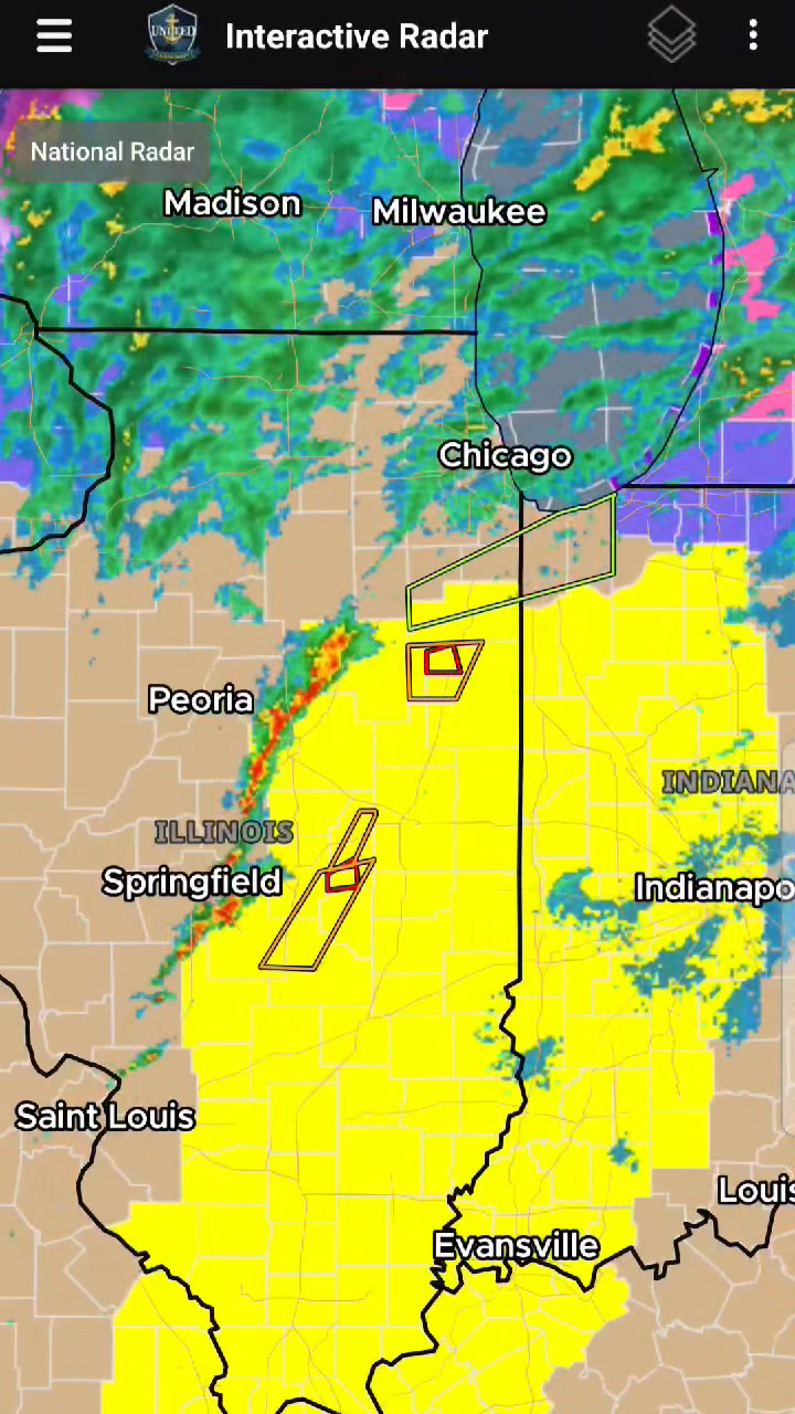 Tornado warnings in Clifton, Illinois and a confirmed tornado east of ...