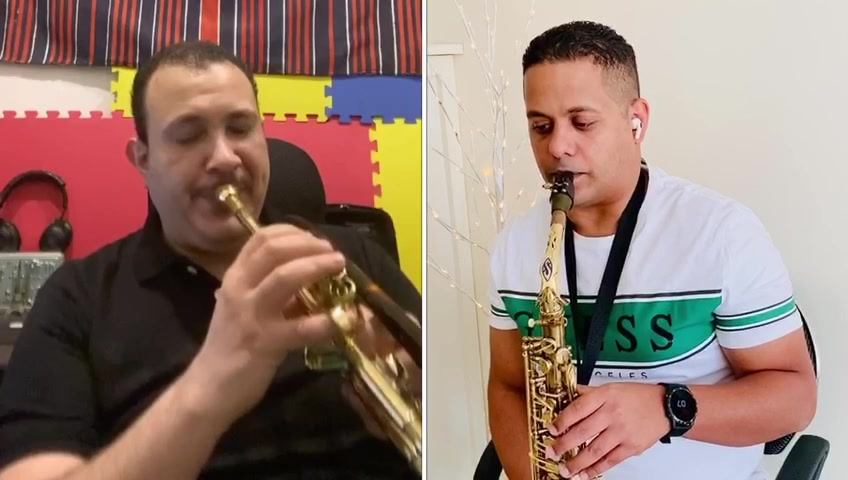 Amircan patrol trumpet and saxophone ahmed marwan احسنت يا حبيبي 🎷🎺🌹👌👍 ...