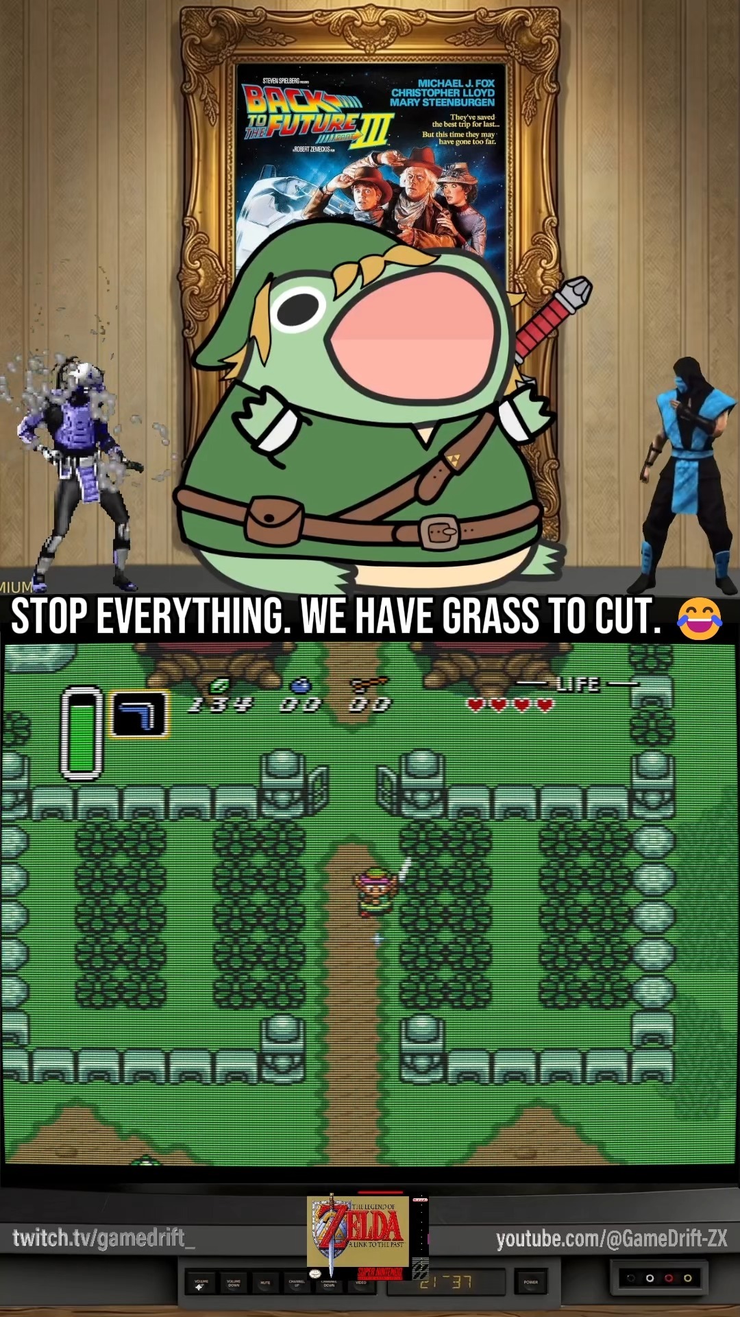 Stopping the Main Quest to Mow the Lawn Stopping everything just
