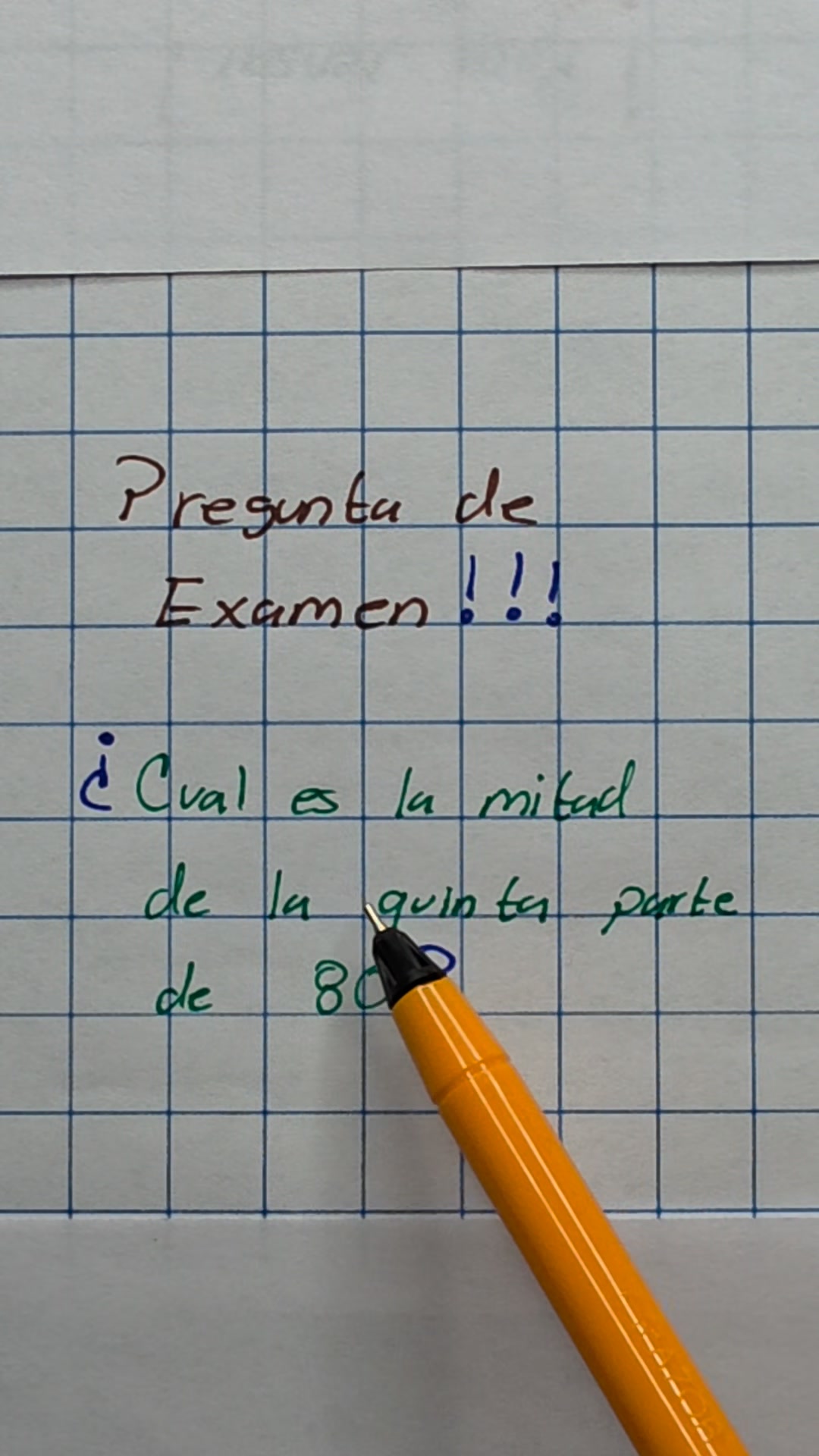 Pregunta de examen | Tus Matemáticas Científicas
