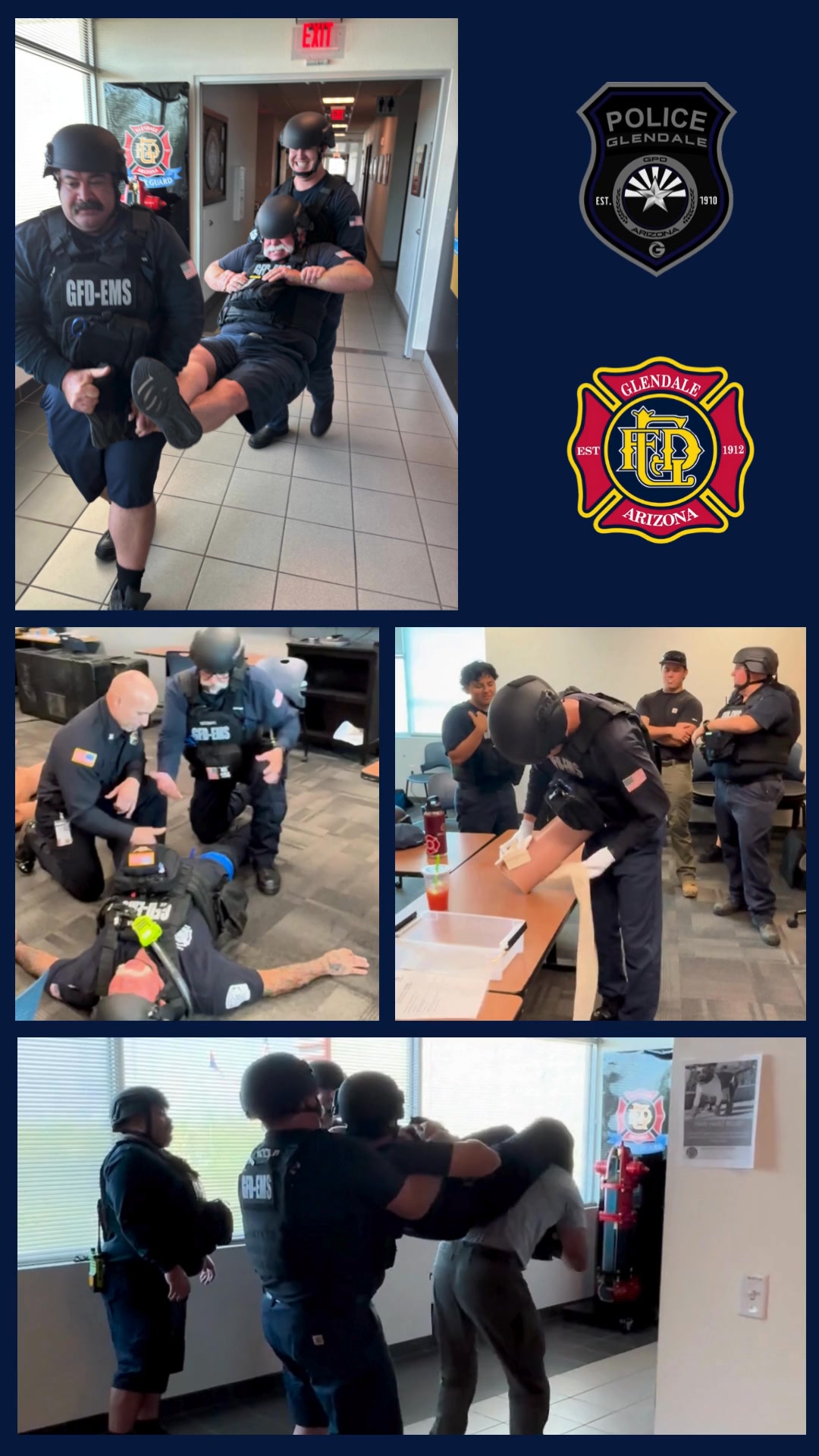 Joint Training – Rescue Task Force (RTF) Glendale Fire Department crews ...