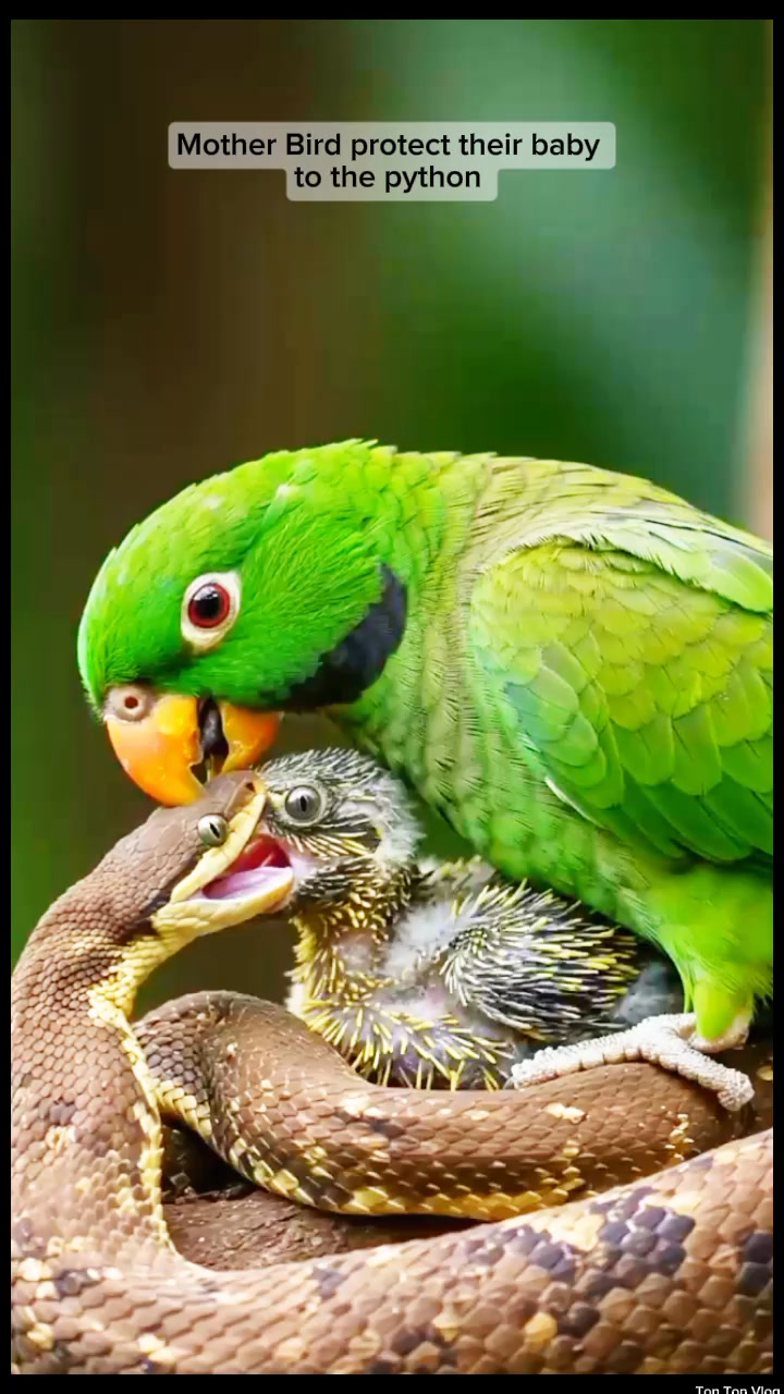 Mother Bird vs python #snake #bird | Ton Ton Vlog | Facebook