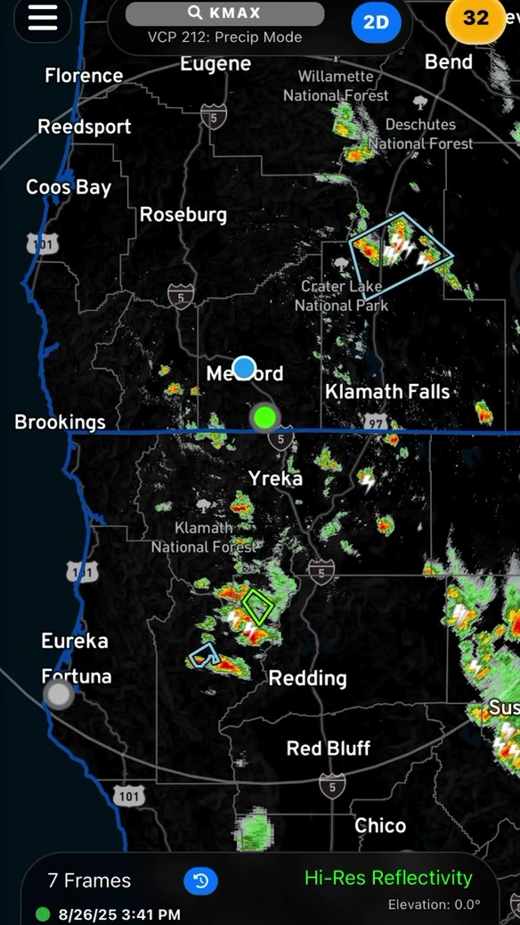 Animated radar returns as of 3:45 PM showing where storms are ...